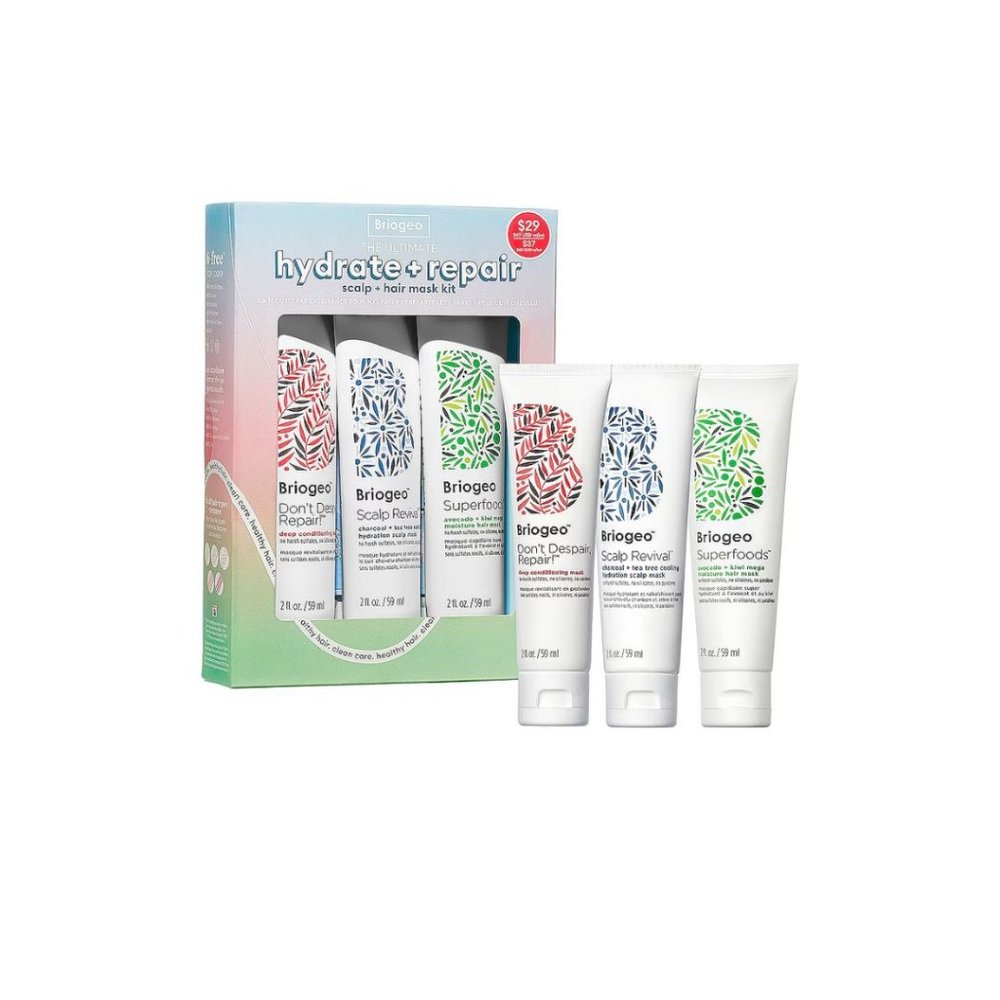 Briogeo The Ultimate Hydrate + Repair Hair Scalp Mask Kit (2 oz x 3)